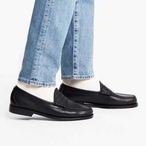 G.H. BASS Women’s Weejuns Whitney Penny Loafer in Black Leather sz 7.5